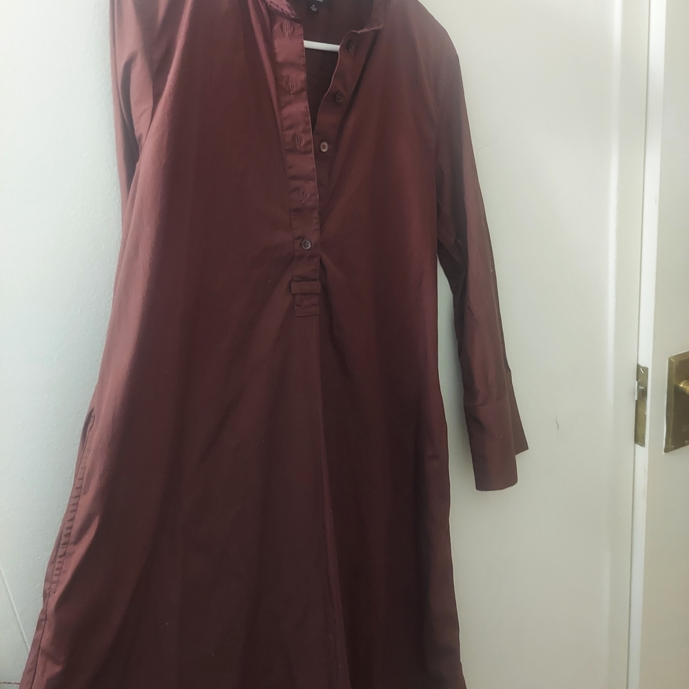 Madewell Burgundy Long-Sleeve Dress
